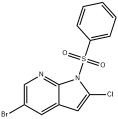 5-Bromo-2-chloro-1-(phenylsulfonyl)-1H-pyrrolo[2,3-b]pyridine,100mg