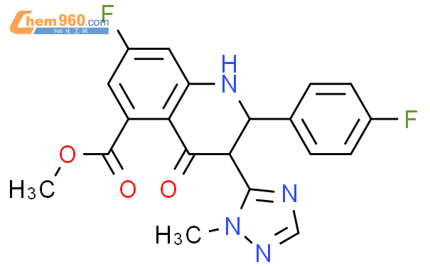7-氟-2-(4-氟苯基)-3-(1-甲基-1H-1,2,4-三唑-5-基)-4-氧代-1,2,3,4-四氢喹啉-5-羧酸甲酯