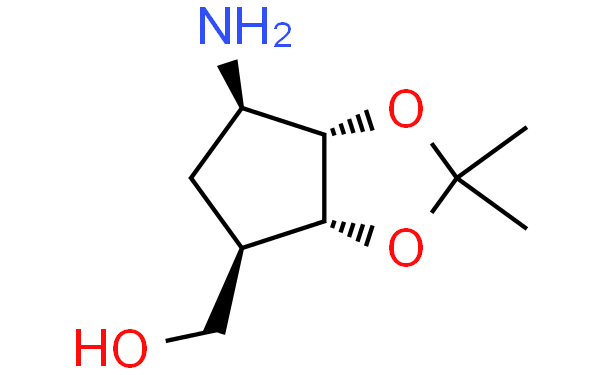 (3aR,4R,6R,6aS)-6-Aminotetrahydro-2,2-dimethyl-4H-cyclopenta-1,3-dioxole-4-methanol,100mg