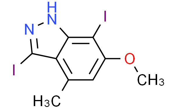 3,7-二碘-4-甲基-6-甲氧基吲唑,1g