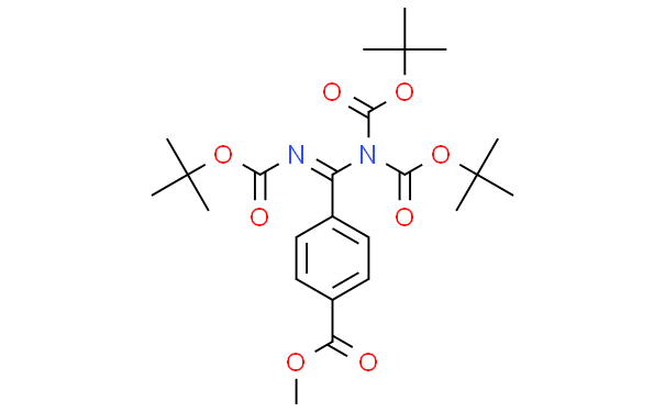 Benzoic acid, 4-[[bis[(1,1-dimethylethoxy)carbonyl]amino][[(1,1- dimethylethoxy)carbonyl]imino]methyl]-, methyl ester