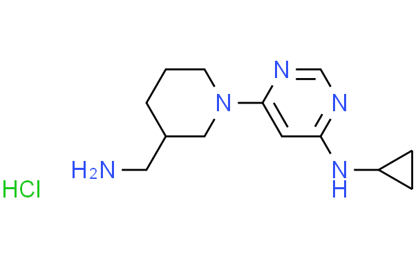 [6-(3-氨甲基哌啶-1-基)-嘧啶-4-基]-环丙基胺盐酸盐,1g