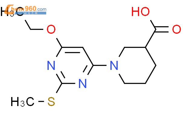 1-(6-乙氧基-2-甲硫基-嘧啶-4-基)-哌啶-3-羧酸,1g