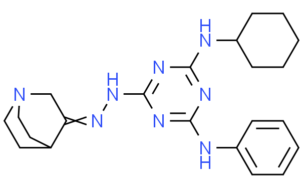 (Z)-N 2-环己基-N 4-苯基-6-(2-(奎宁环-3-亚基)肼基)-1,3,5-三嗪-2,4-二胺,100mg