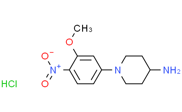 1-(3-甲氧基-4-硝基-苯基)-哌啶-4-基胺盐酸盐,1g