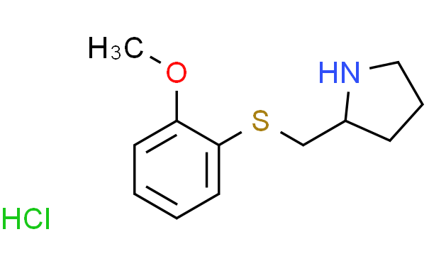 2-(2-甲氧基-苯硫基甲基)-吡咯烷盐酸盐,1g