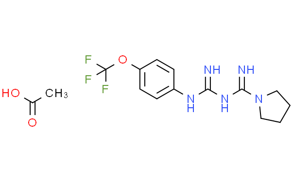 N-(N-(4-(三氟甲氧基)苯基)甲脒基)吡咯烷-1-甲脒 乙酸盐