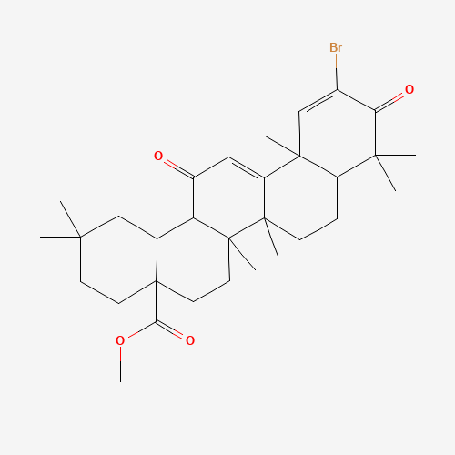 甲基(4aS,6aR,6bS,8aR,12aR,14bS)-11-溴-2,2,6a,6b,9,9,12a-七甲基-10,14-二氧代-1,3,4,5,6,6a,6b,7,8,8a,9,10,12a,14,14a,14b-十六氢蒎烯-4a(2H)-羧酸盐
