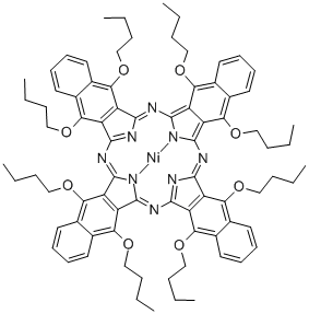 镍(II) 5,9,14,18,23,27,32,36-八丁氧基-2,3-萘酞菁,100mg
