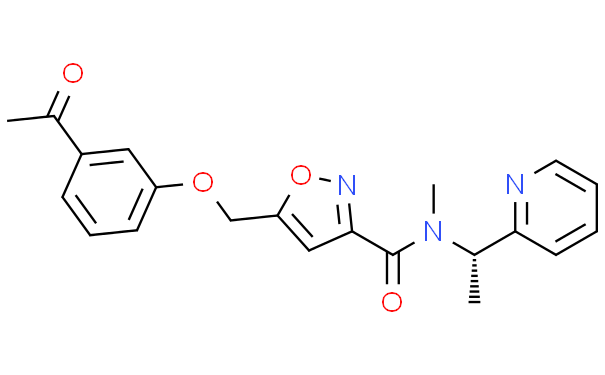 (S)-5-((3-乙酰基苯氧基)甲基)-N-甲基-N-(1-(吡啶-2-基)乙基)异恶唑-3-甲酰胺