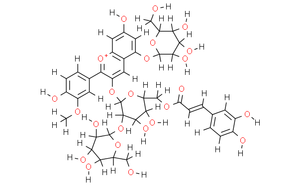 芍药色素-3-O-[6-O-(E)-咖啡酰槐糖苷]-5-O-Β-D-葡萄糖苷、185809-48-7 CAS查询、芍药色素-3-O-[6-O-(E)-咖啡酰槐糖苷]-5-O-Β-D-葡萄糖苷物化性质