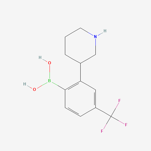 2-(Piperidin-3-yl)-4-trifluoromethylphenylboronic acid图1
