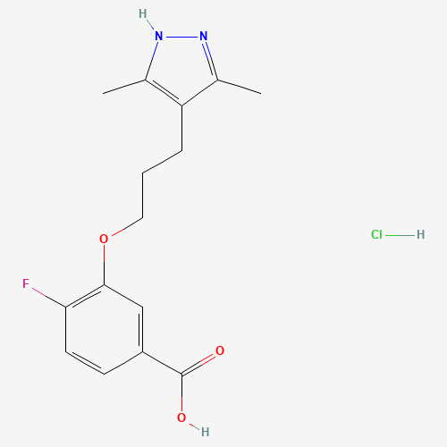 3-(3-(3,5-二甲基-1H-吡唑-4-基)丙氧基)-4-氟苯甲酸盐酸盐