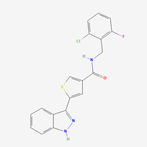 N-(2-氯-6-氟苄基)-5-(1H-吲唑-3-基)噻吩-3-甲酰胺