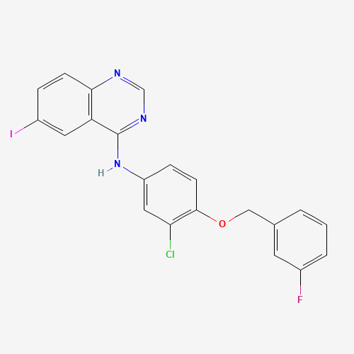 N-[3-氯-4-(3-氟苄氧基)苯基]-6-碘喹唑啉-4-胺、231278-20-9 CAS查询、N-[3-氯-4-(3-氟苄氧基)苯基]-6-碘喹唑啉-4-胺物化性质