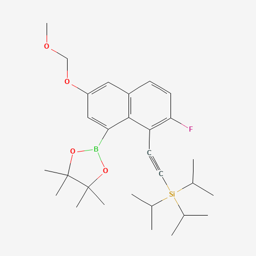 2-[2-fluoro-6-(methoxymethoxy)-8-(4,4,5,5-tetramethyl-1,3,2-dioxaborolan-2-yl)-1-naphthyl]ethynyl-triisopropyl-silane