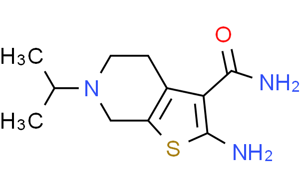 2-氨基-6-(丙-2-基)-4,5,6,7-四氢噻吩并[2,3-C]吡啶-3-甲酰胺、26830-39-7 CAS查询、2-氨基-6-(丙-2-基)-4,5,6,7-四氢噻吩并[2,3-C]吡啶-3