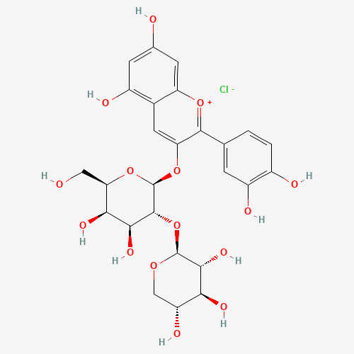 2-(3,4-二羟基苯基)-5,7-二羟基-3-[(2-O-BETA-D-吡喃木糖基-BETA-D-吡喃半乳糖基)氧基]-1-苯并吡喃氯化物、31073-32-2 CAS查询、2-(3,4-二羟基苯基