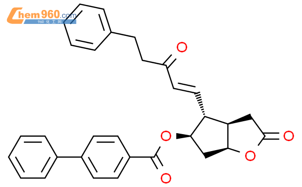(3AR,4R,5R,6AS)-六氢-2-氧代-4-[(1E)-3-氧代-5-苯基-1-戊烯基]-2H-环戊并[B]呋喃-5-基 [1,1'-联苯]-4-甲酸酯、41639-72-9 CAS
