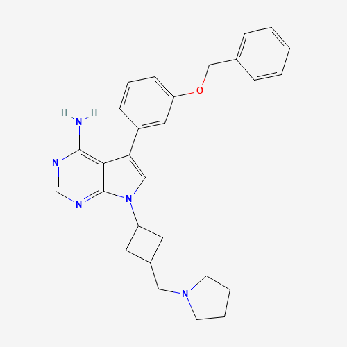 5-(3-苄氧基苯基)-7-[反式-3-[(吡咯烷-1-基)甲基]环丁基]-7H-吡咯并[2,3-D]嘧啶-4-胺、475488-23-4 CAS查询、5-(3-苄氧基苯基)-7-[反式-3-[(吡咯