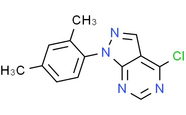 4-氯-1-(2,4-二甲基苯基)吡唑并[3,4-D]嘧啶,100mg