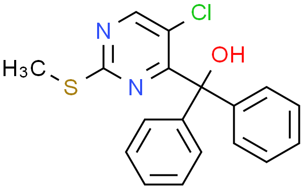 5-CHLORO-ALPHA,ALPHA-DIPHENYL-2-METHYLTHIO-4-PYRIMIDINEMETHANOL,1g