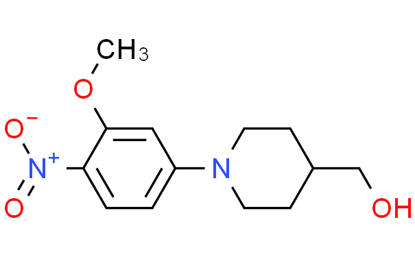 1-(3-甲氧基-4-硝基-苯基)-哌啶-4-基]-甲醇,1g