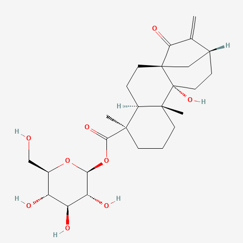 等效-9-羟基-15-氧代-16-贝壳杉烯-19-酸 BETA-D-吡喃葡萄糖酯、81263-96-9 CAS查询、等效-9-羟基-15-氧代-16-贝壳杉烯-19-酸 BETA-D-吡喃葡萄糖酯物化