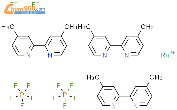三(4,4'-二甲基-2,2'-联吡啶)六氟磷酸钌(II)、83605-44-1 CAS查询、三(4,4'-二甲基-2,2'-联吡啶)六氟磷酸钌(II)物化性质