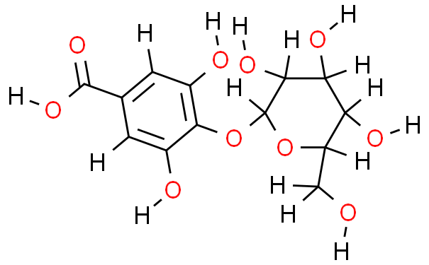 没食子酸4-O-Β-D-吡喃葡萄糖苷、84274-52-2 CAS查询、没食子酸4-O-Β-D-吡喃葡萄糖苷物化性质
