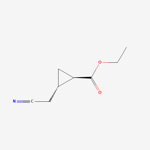 反式-2-(氰基甲基)环丙烷-1-羧酸乙酯、84673-46-1 CAS查询、反式-2-(氰基甲基)环丙烷-1-羧酸乙酯物化性质