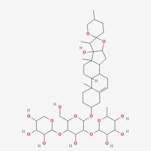 (3BETA,25R)-17-羟基螺甾-5-烯-3-基 O-ALPHA-L-阿拉伯吡喃糖基-(1-4)-O-[6-脱氧-ALPHA-L-甘露糖基-(1-2)]-BETA-D-吡喃葡萄糖苷、84914-