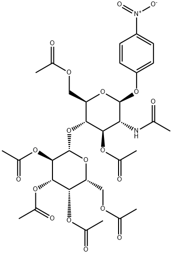 p-Nitrophenyl 2-Acetamido-2-deoxy-4-O-(2’,3’,4’,6’-tetra-O-acetyl-β-D-galactopyranosyl)-3,6-di-O-ace