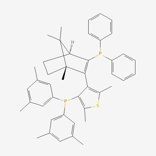 (+)-{4-[(1R,4S)-3-(二苯基膦基)-1,7,7-三甲基二環(huán)[2.2.1]庚-2-烯-2-基]-2,5-二甲基-3-噻吩并-3-基}二(3,5-二甲基苯基)膦、868851-50-7 C