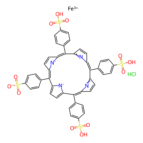 MESO-四(4-磺酰苯基)卟吩氯化铁、90384-82-0 CAS查询、MESO-四(4-磺酰苯基)卟吩氯化铁物化性质