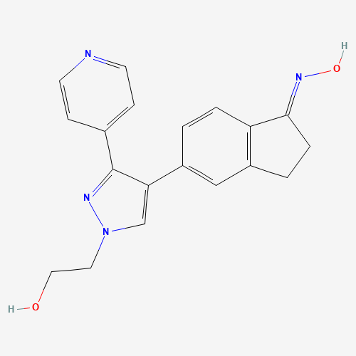 2,3-二氢-5-[1-(2-羟基乙基)-3-(4-吡啶基)-1H-吡唑-4-基]-1H-茚-1-酮肟、905281-76-7 CAS查询、2,3-二氢-5-[1-(2-羟基乙基)-3-(4-吡啶基)