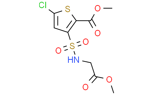 5-氯-3-[N-(甲氧基羰基甲基)氨基磺酰基]-2-噻吩甲酸甲酯,1g